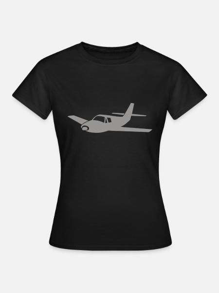 airplane - Frauen T-Shirt - Schwarz