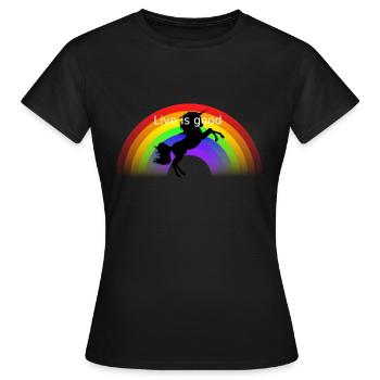 arc en ciel - T-shirt Femme - noir - Devant - AI Model Female 172 dark (172cm)
