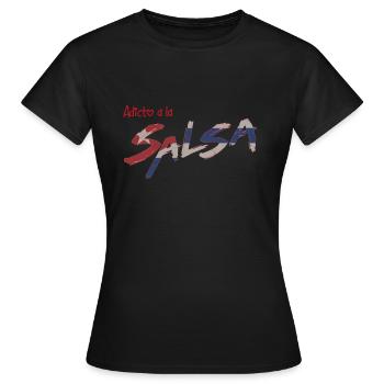 Adicto hat Salsa Kuba - Frauen T-Shirt - Schwarz - Vorne - AI Model Female 172 dark (172cm)