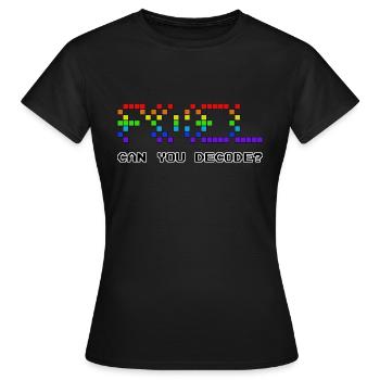 Kannst du dekodieren? - Frauen T-Shirt - Schwarz - Vorne - AI Model Female 172 dark (172cm)