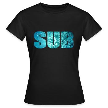 SUB - Frauen T-Shirt - Schwarz - Vorne - AI Model Female 172 dark (172cm)