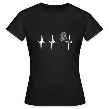 Cheval sauvage - T-shirt Femme - noir - Devant - AI Model Female 172 dark (172cm)