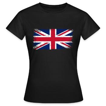 Great Britain Flag - Women's T-Shirt - black - Front - AI Model Female 172 dark (172cm)