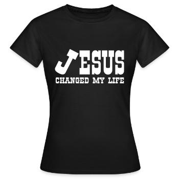 Jesus Christ God God - Women's T-Shirt - black - Front - AI Model Female 172 dark (172cm)