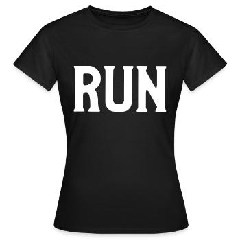 run - T-shirt Femme - noir - Devant - AI Model Female 172 dark (172cm)