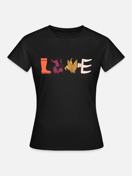 Love Bauer Landleben Geschenk - Frauen T-Shirt - Schwarz