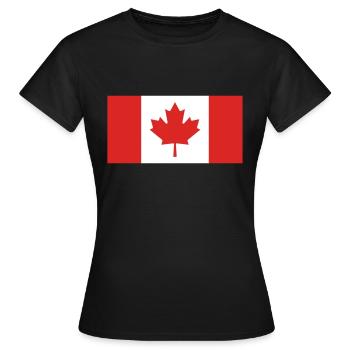Drapeau du Canada - T-shirt Femme - noir - Devant - AI Model Female 172 dark (172cm)