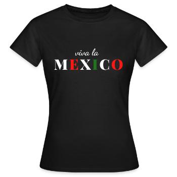 viva la mexico - Frauen T-Shirt - Schwarz - Vorne - AI Model Female 172 dark (172cm)