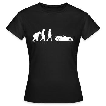Cabrio fahren Cabriofahrer youngtimer Geschenk - Frauen T-Shirt - Schwarz - Vorne - AI Model Female 172 dark (172cm)
