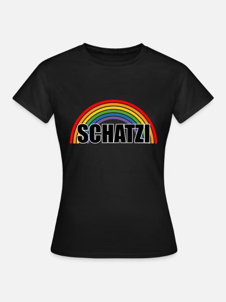 Regenbogen Schatzi - Frauen T-Shirt - Schwarz