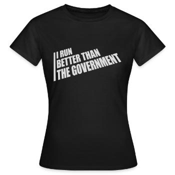 mieux fonctionner que le gouvernement - T-shirt Femme - noir - Devant - AI Model Female 172 dark (172cm)