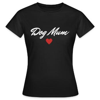 Dog Mum Dog Man Gift Idea - Women's T-Shirt - black - Front - AI Model Female 172 dark (172cm)