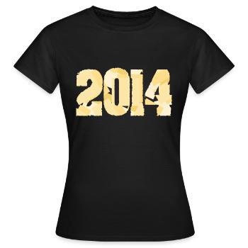 2014 - Women's T-Shirt - black - Front - AI Model Female 172 dark (172cm)