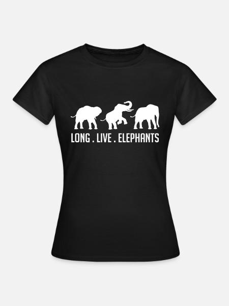 Es lebe die Elefanten - Frauen T-Shirt - Schwarz