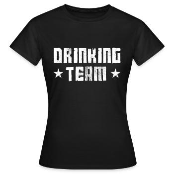 Équipe de consommation d’alcool - T-shirt Femme - noir - Devant - AI Model Female 172 dark (172cm)