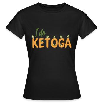 Ketosis Yoga Nutrition cétogène Régime cétarien - T-shirt Femme - noir - Devant - AI Model Female 172 dark (172cm)