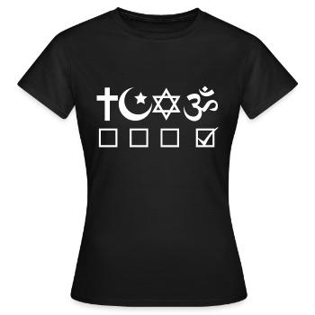 Choisissez votre chemin spirituel - Hindouisme - T-shirt Femme - noir - Devant - AI Model Female 172 dark (172cm)