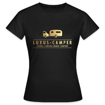 Luxus - Frauen T-Shirt - Schwarz - Vorne - AI Model Female 172 dark (172cm)