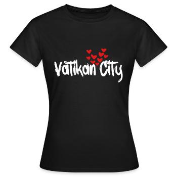 Vatican - T-shirt Femme - noir - Devant - AI Model Female 172 dark (172cm)