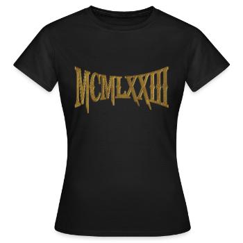 MCMLXXIII 1973 50. Geburtstag B-Day Geburtstagsgeschenk - Frauen T-Shirt - Schwarz - Vorne - AI Model Female 172 dark (172cm)