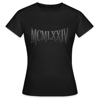 MCMLXXIV 1974 50. Geburtstag B-Day Geburtstagsgeschenk - Frauen T-Shirt - Schwarz - Vorne - AI Model Female 172 dark (172cm)