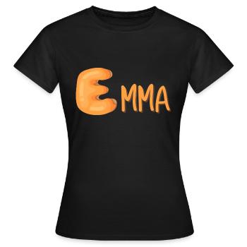 Emma - Frauen T-Shirt - Schwarz - Vorne - AI Model Female 172 dark (172cm)