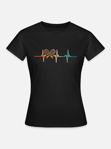Battement de cœur tennis - T-shirt Femme - noir