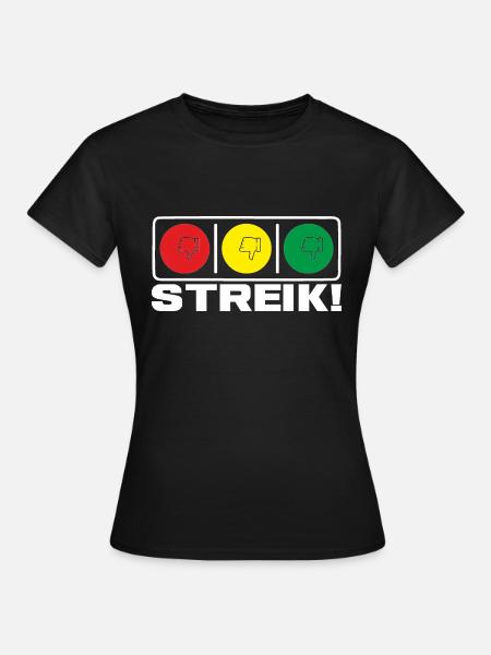 Streik Ampel Protest - Frauen T-Shirt - Schwarz
