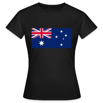 Australian Flag / Drapeau Australie - T-shirt Femme - noir - Devant - AI Model Female 172 dark (172cm)