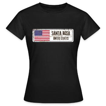 Santa Rosa Flag - Women's T-Shirt - black - Front - AI Model Female 172 dark (172cm)