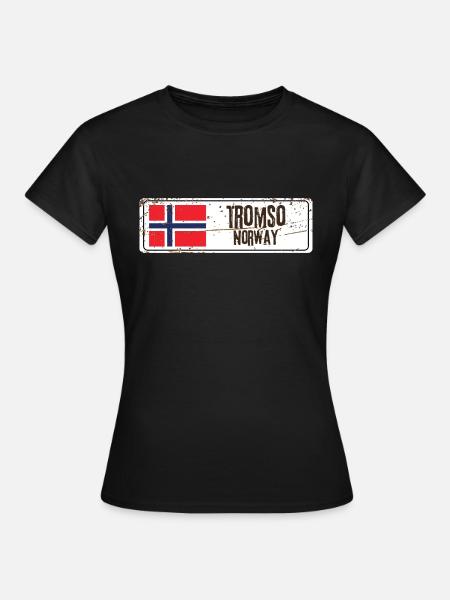 Tromsø, Norwegen - Frauen T-Shirt - Schwarz