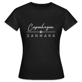 Danemark - Copenhague - Copenhague - Danemark - T-shirt Femme - noir - Devant - AI Model Female 172 dark (172cm)