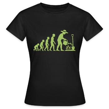 Evolution Jardinage Jardinage jardinage jardinage - T-shirt Femme - noir - Devant - AI Model Female 172 dark (172cm)