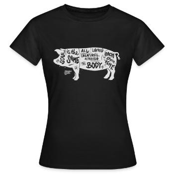 L'âme - Blanc - T-shirt Femme - noir - Devant - AI Model Female 172 dark (172cm)