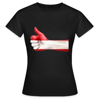 autriche autriche - T-shirt Femme - noir - Devant - AI Model Female 172 dark (172cm)