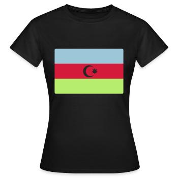Azerbaïdjan T-shirt Azerbaïdjan Bayrak - T-shirt Femme - noir - Devant - AI Model Female 172 dark (172cm)