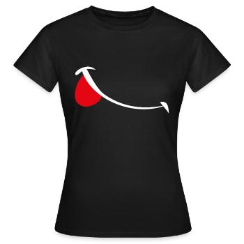 Sourire smail - T-shirt Femme - noir - Devant - AI Model Female 172 dark (172cm)