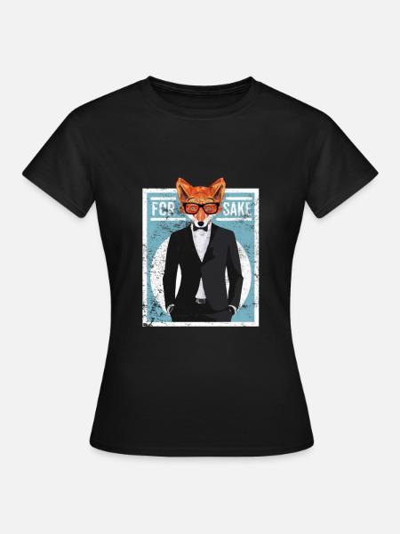 Fuchs Tier Abstrakt - Frauen T-Shirt - Schwarz
