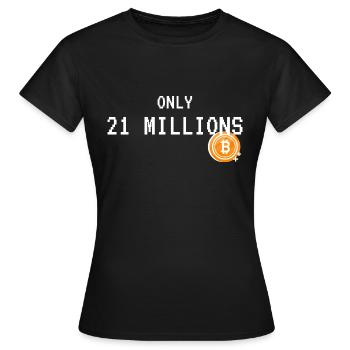 Le Bitcoin - T-shirt Femme - noir - Devant - AI Model Female 172 dark (172cm)