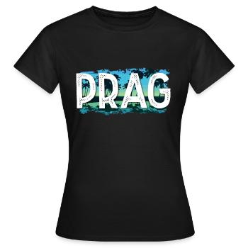 Prag - Frauen T-Shirt - Schwarz - Vorne - AI Model Female 172 dark (172cm)