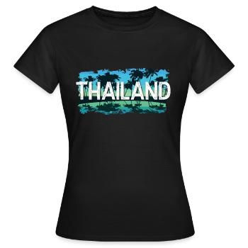 Thaïlande - T-shirt Femme - noir - Devant - AI Model Female 172 dark (172cm)