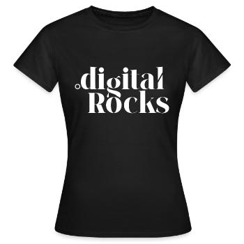 Digital Rocks Blanc - T-shirt Femme - noir - Devant - AI Model Female 172 dark (172cm)