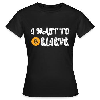 Bitcoin Trading Crypto Stocks - T-shirt Femme - noir - Devant - AI Model Female 172 dark (172cm)