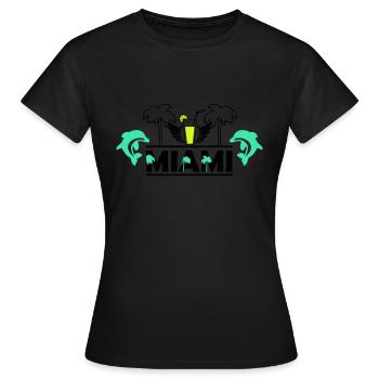 Miami - T-shirt Femme - noir - Devant - AI Model Female 172 dark (172cm)