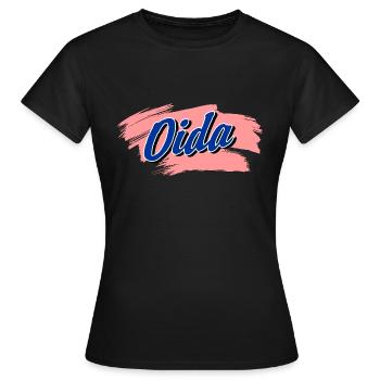 Oida mag man eben - Satire auf Polizeistrafe - Frauen T-Shirt - Schwarz - Vorne - AI Model Female 172 dark (172cm)