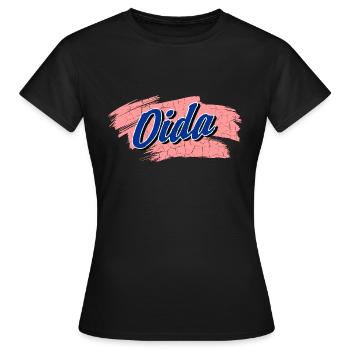 Oida mag man eben - Satire auf Polizeistrafe - Frauen T-Shirt - Schwarz - Vorne - AI Model Female 172 dark (172cm)