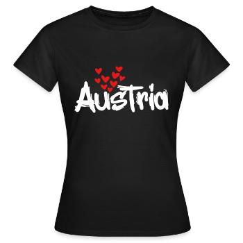 Autriche - T-shirt Femme - noir - Devant - AI Model Female 172 dark (172cm)