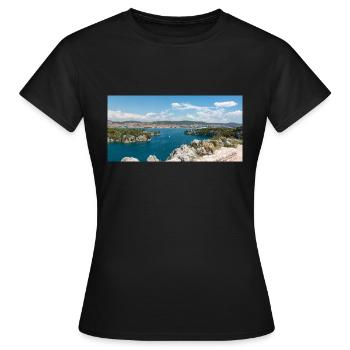 Vue panoramique Primošten Šibenik-Knin Croatie - T-shirt Femme - noir - Devant - AI Model Female 172 dark (172cm)