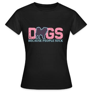 PawPrint Couture - Frauen T-Shirt - Schwarz - Vorne - AI Model Female 172 dark (172cm)