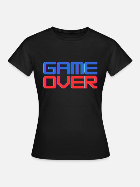 Game Over - Frauen T-Shirt - Schwarz